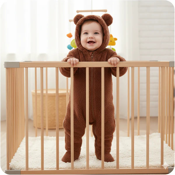 Fluffy Hooded Romper with Ears